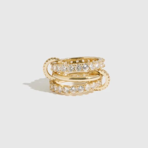 Drae Collection Quintuplet Ring 6/Gold NWT - Picture 2 of 4